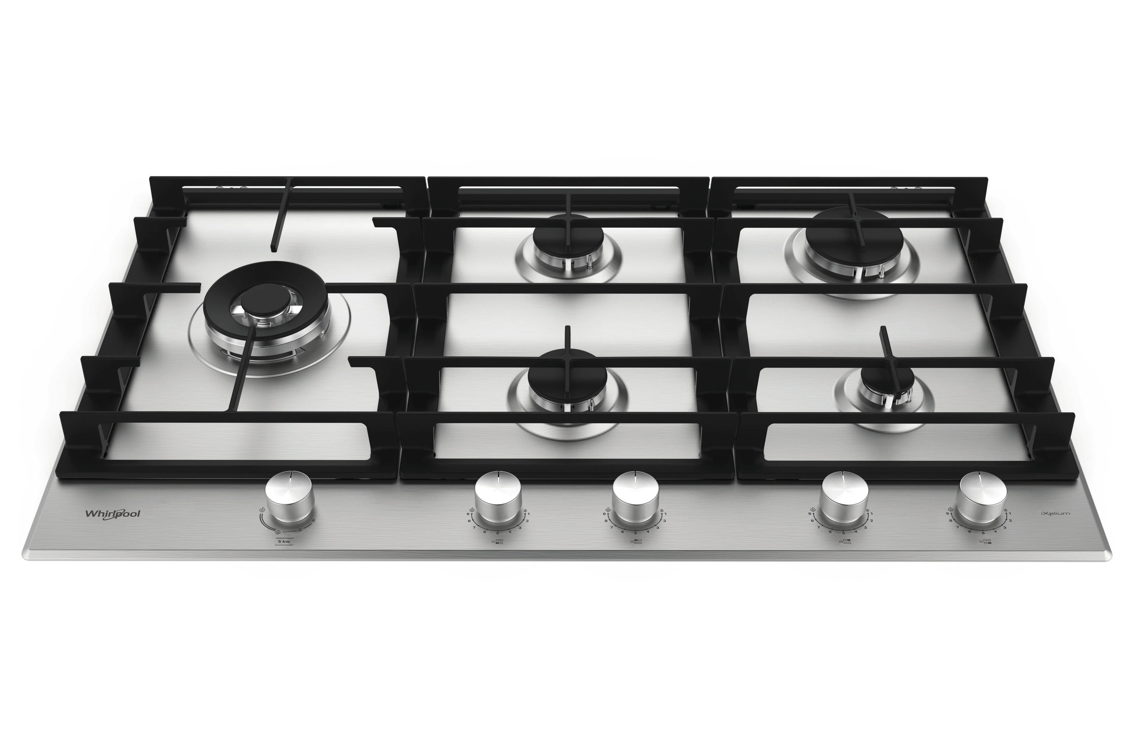 GMWL 928/IXL/WHIRLPOOL Gas Hob 90cm S.Steel  iXelium/W-Line STEEL