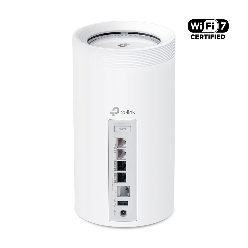 Deco BE85(1-pack) / TP-Link BE19000 Whole Home Mesh Wi-Fi 7 Unit(Tri-Band), White, SPEED: 1376 Mbps