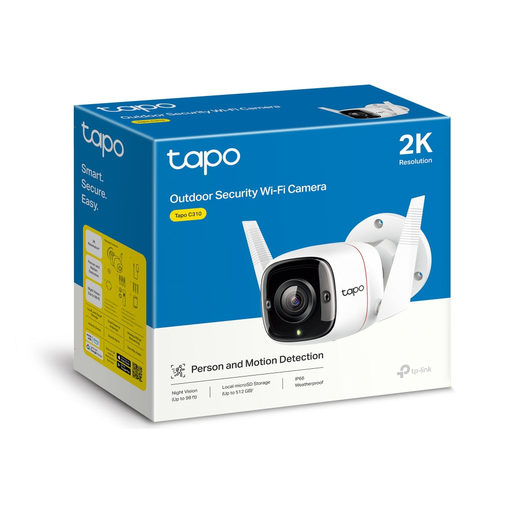 Tp-Link Tapo C310 Outdoor Security Wi-Fi Camera White Ultra-High-Definition Video Ethe