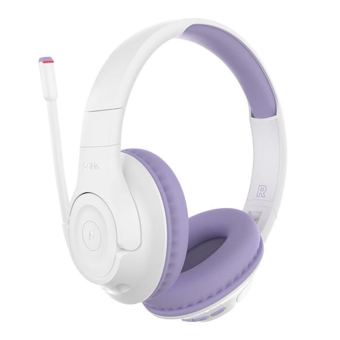 Sound Form Inspire Kids Over Ear Headset with Boom Mic White