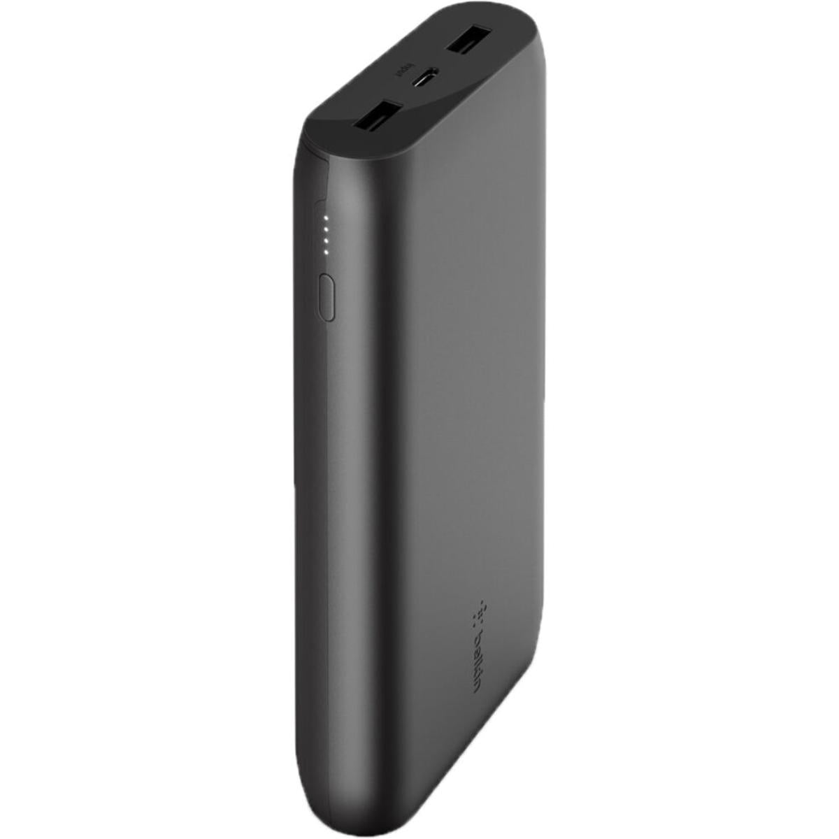 BPB003btBK/Belkin 20K Power Bank with Dual USB-A , USB-C IN, Black Power Bank / Black / 20K Power Bank with Dual USB-A , USB-C IN, Black