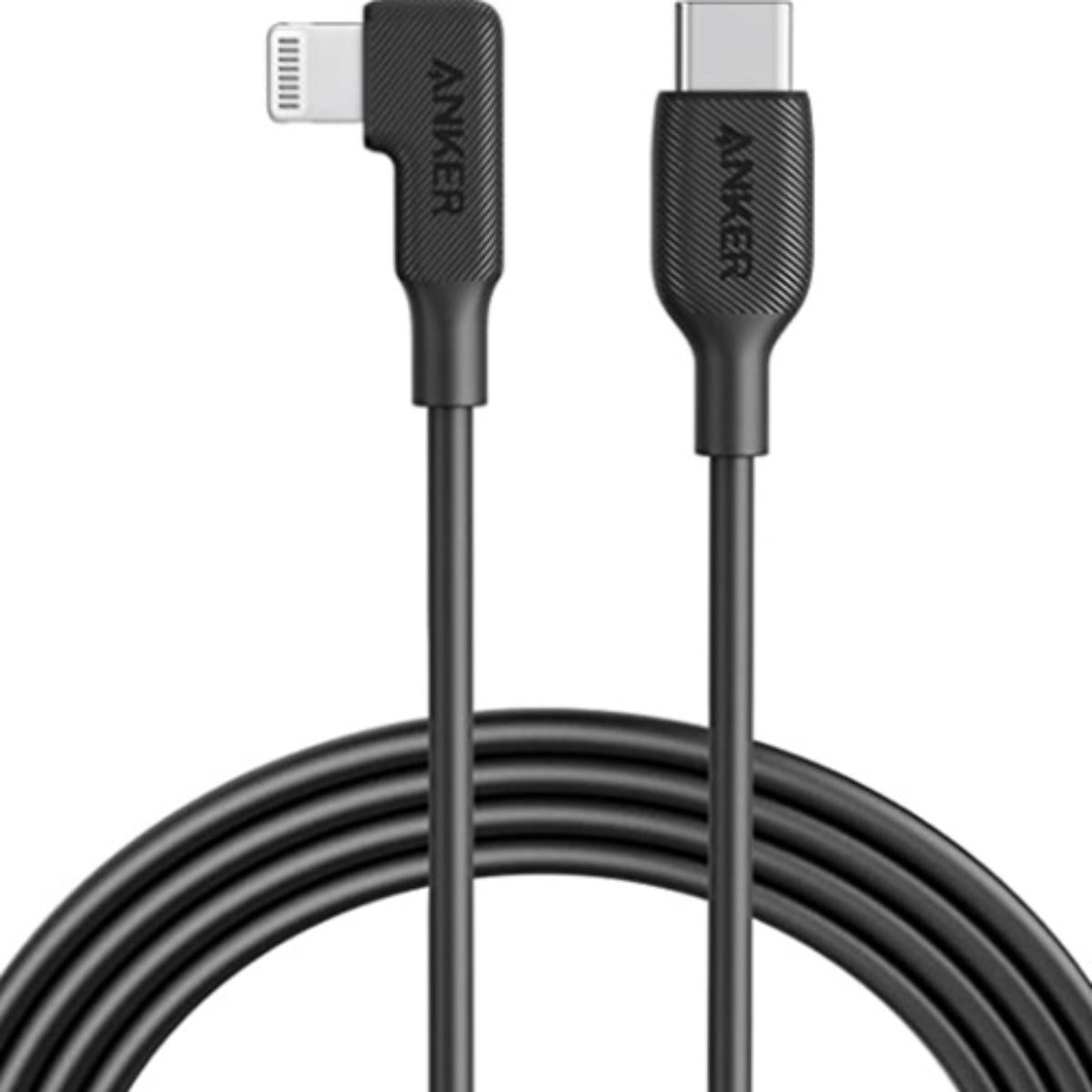 Y2370H11/Anker C to Right Angle Lightning cable 6ft - Black Cable / Black / Cable from C To Lightning