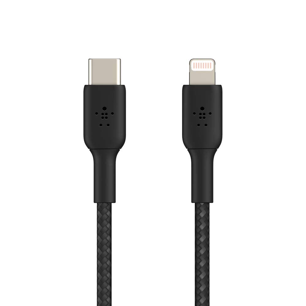 CAA004bt2MBK/Belkin BOOST CHARGE™ Lightning to USB-C Cable_Braided, 2M, Black Cable / Black / Lightning to USB-C Cable_Braided