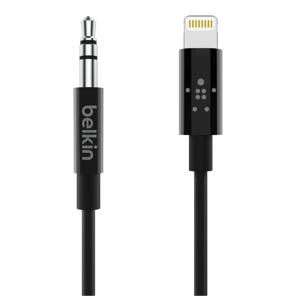 AV10172bt06-BLK/Belkin Lightning to 3.5mm Cable 1.8m Cable / Black / Lightning to 3.5mm Cable 1.8m