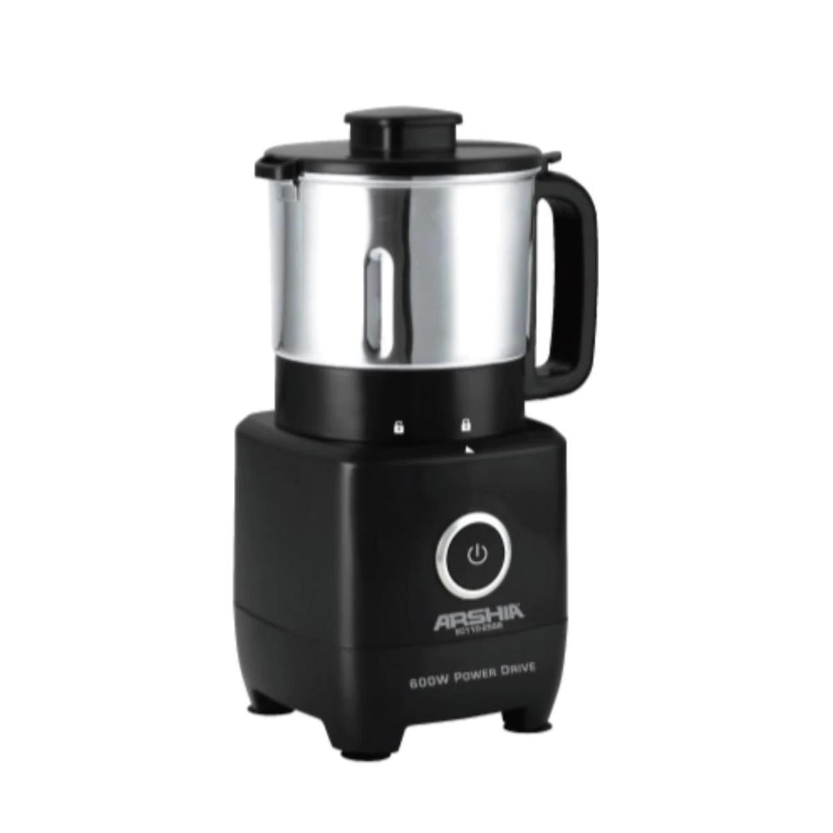 2556/Arshia coffee grinder (b) 600watt / 500ml / 4 stanless blades / safty lid look / black color 600 / 500ML / Coffee grinder