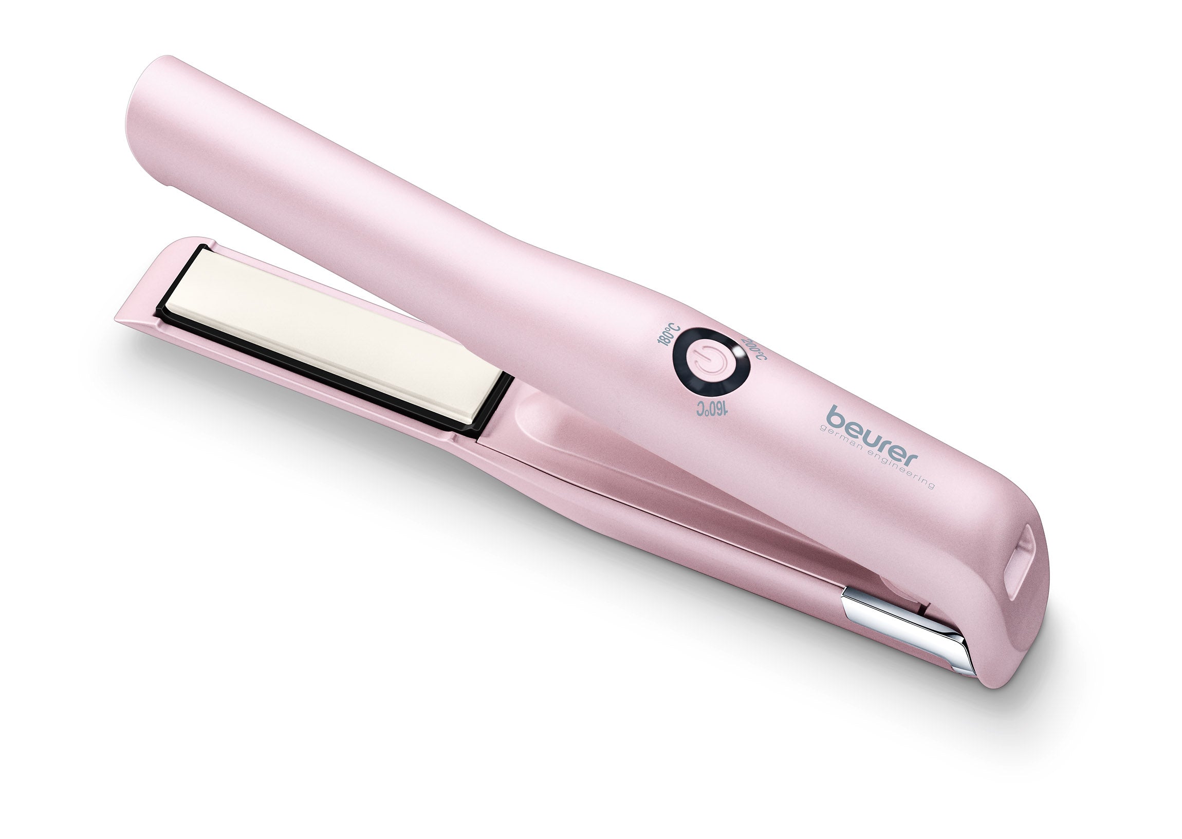 HS 20 / Beurer Rechargable hair straighner pink, 200-160 watt ,Lithium battery, 3 heat levels, ceram