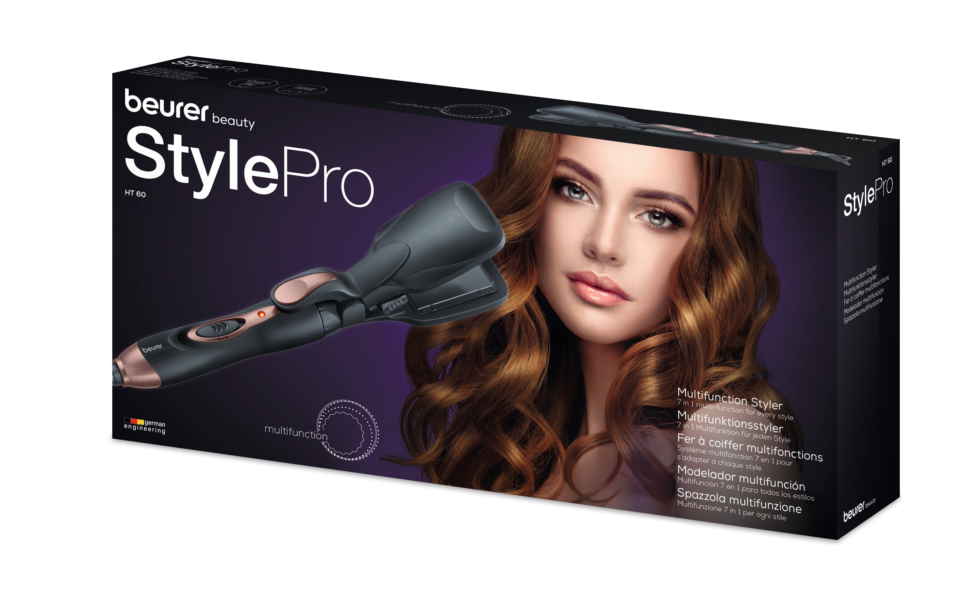 HT 60 / Beurer Multi-funcional styler black straightener / 360 c / BLACK